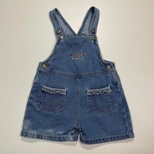 Vintage 90s Denim Overalls Shorts